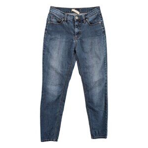 Free People Mom Jeans Womens Blue Mid Rise Stretch Denim Size 26